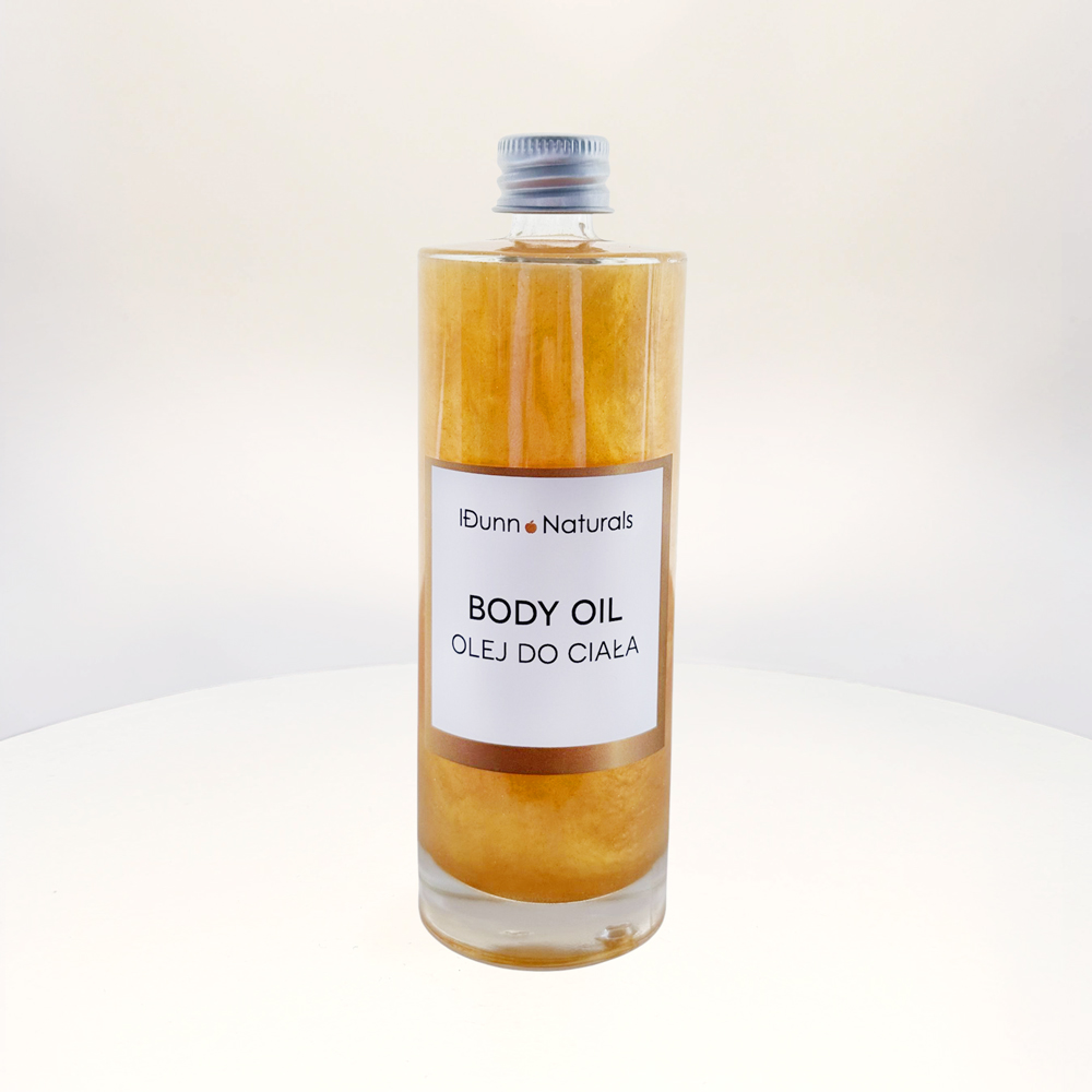 ZŁOTY Olej ISTIREN z 24 karatowym złotem w płatkach & BIO brokatem